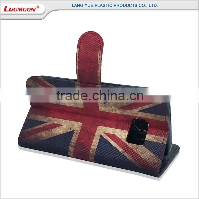 Union Jack painting flip leather case for iphone 6s se 5 4 5s 4s 5c 7