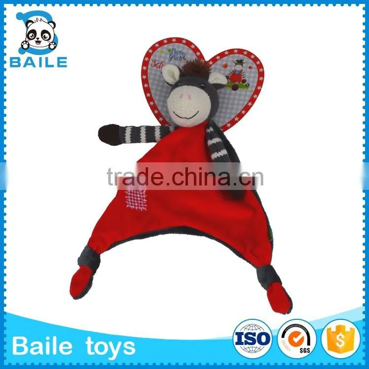 Plush baby comforter soft toy plush baby bib