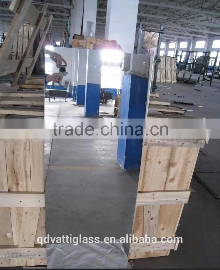 Decorative wall frameless silver mirror glass plain mirror glass