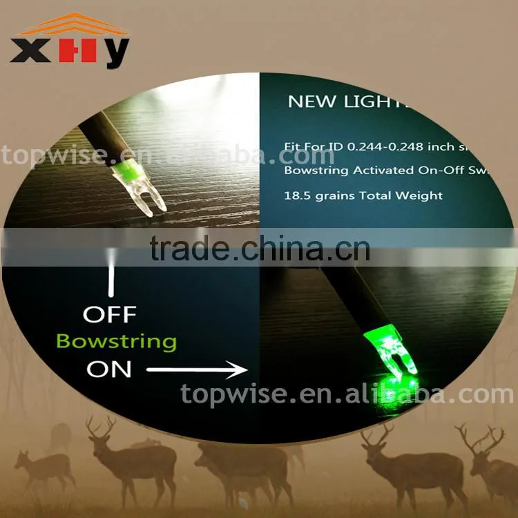 Archery- LED Lighted Arrow Nock 6.2-6.3mm Bowstring Activated on-off switch