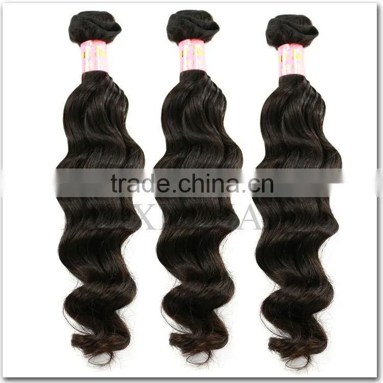 5A 100% Brazilian Virgin Human Hair 12"-34" natural Wave Natural color in stocking can be dyed to any colors
