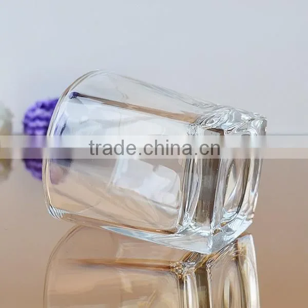 Square bottom whiskey glass cup/glass tumbler long term supply