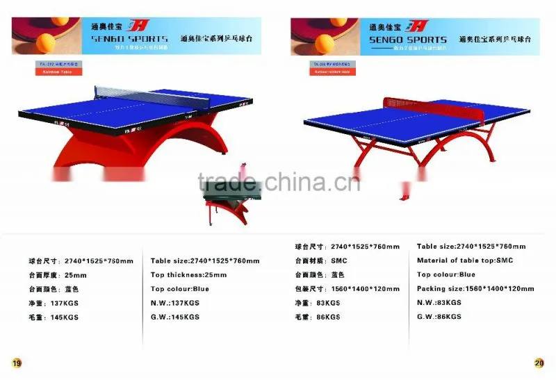 2016 BEST SELL 25mm indoor tennis table