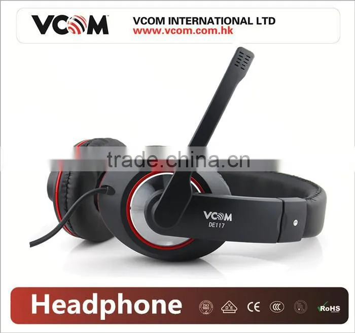 VCOM 2015 New Model PC Headphones with Microphone with Factory Price