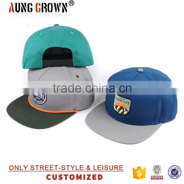 cheap flat brim custom 5 panel cap