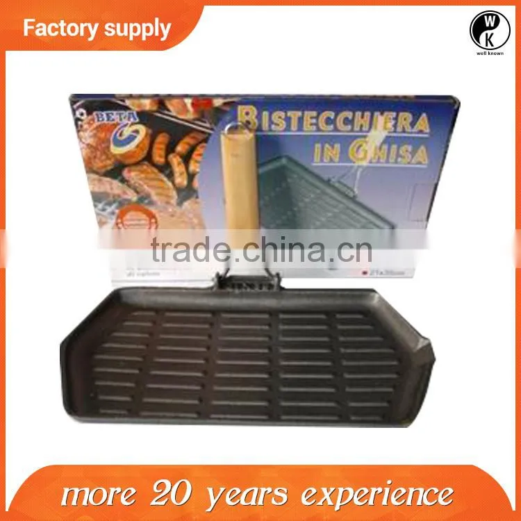 Best quality indoor / outdoor korea style non-stick cast iron bbq grill pan