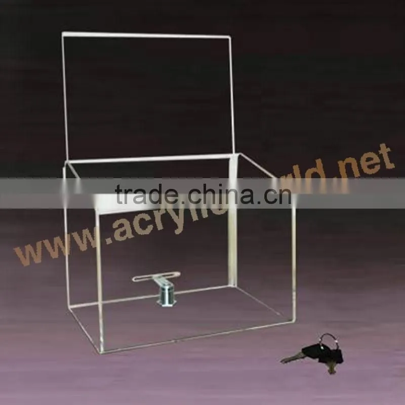 hot sale acrylic Vote Box/Custom Clear Acrylic Donation box
