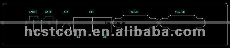 VGA video fiber optic converter /uncompressed optical transceiver +data