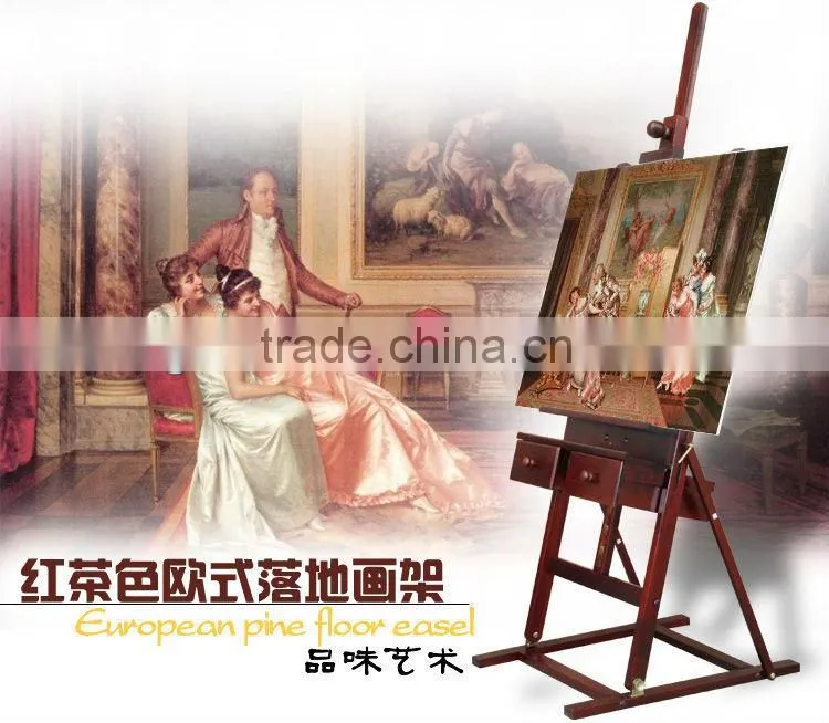 in stock European style antique wooden easel stand with drawer