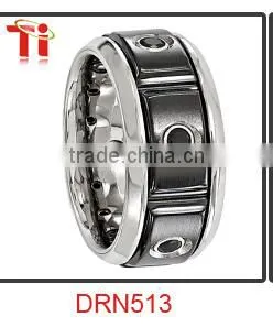 8MM Mens rings domed ring Tungsten Ring Koa Wood Inlay Titanium Strip Comfort Fit Wedding Band