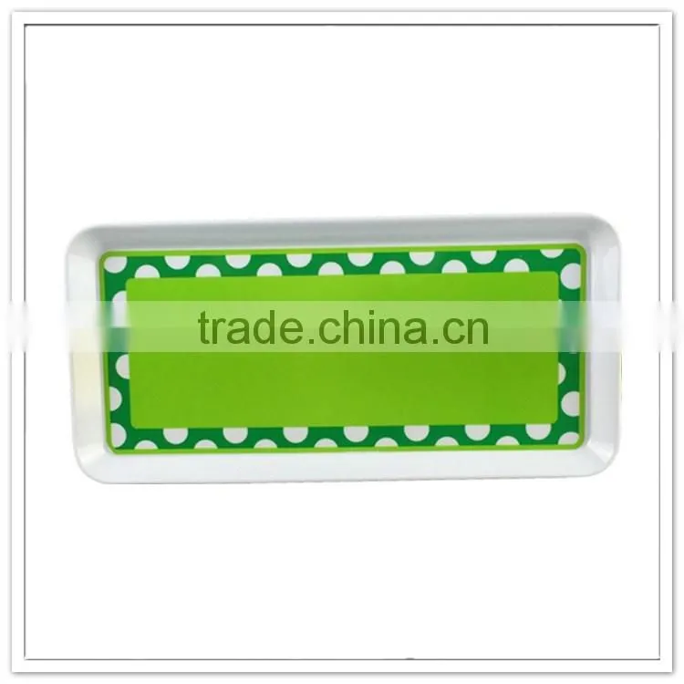 Family daily use plastic melamine long cake tray