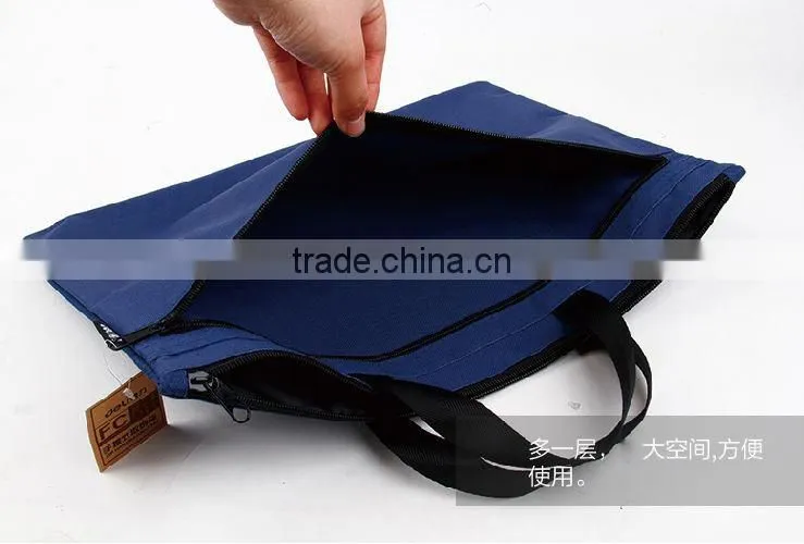 China supplier polyester Zipper hand Document Bag a4, Conference Tote Bag