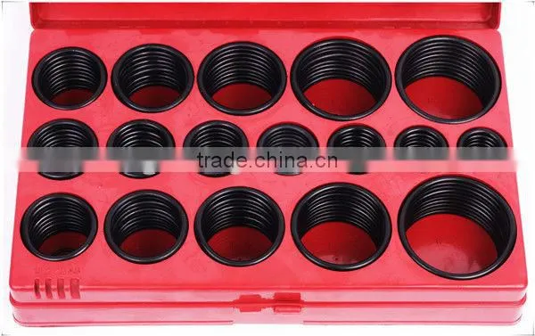 TC 407pc Assorted Black SAE O-ring Kit For Machine