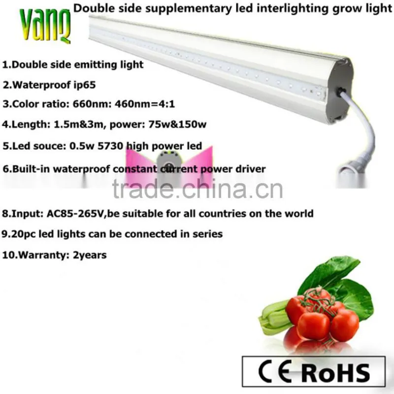 High PAR interlighting 150W LED grow light bar