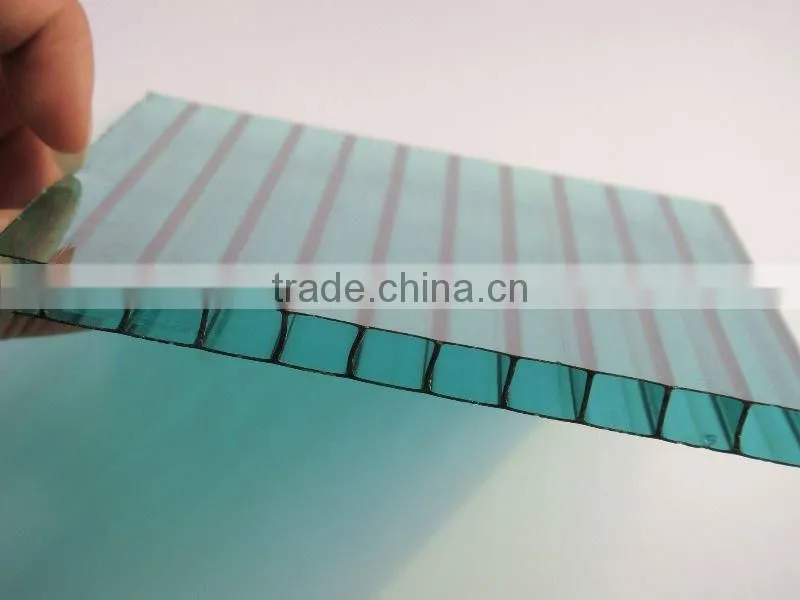 colored best price 4mm/6mm/8mm/10mm twin wall polycarbonate hollow sheet