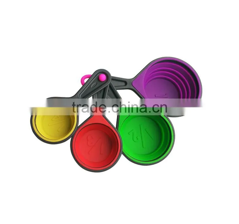High quality collapsible measuring cup,folded measuring cup