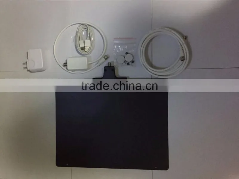 Latest Digital Indoor Tv Antenna Flat Digital HD TV Atenna UIitra-thin 50 Miles Range HD High Gain Flat Antenna Amplified