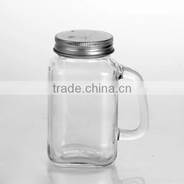 8oz glass mason jar with silver cover