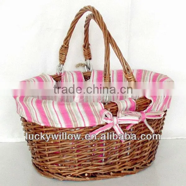 2016 round willow storage basket with lids