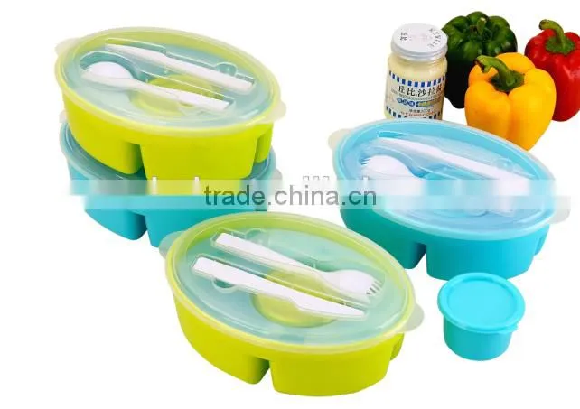 Food grade lunch box with cooling pack & Food grade Salad to go box with cooling pack