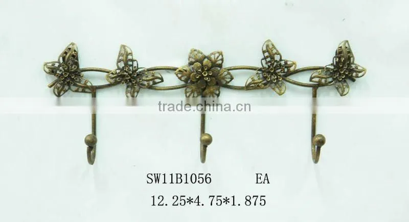 NEW style iron flower wall decoration with hook