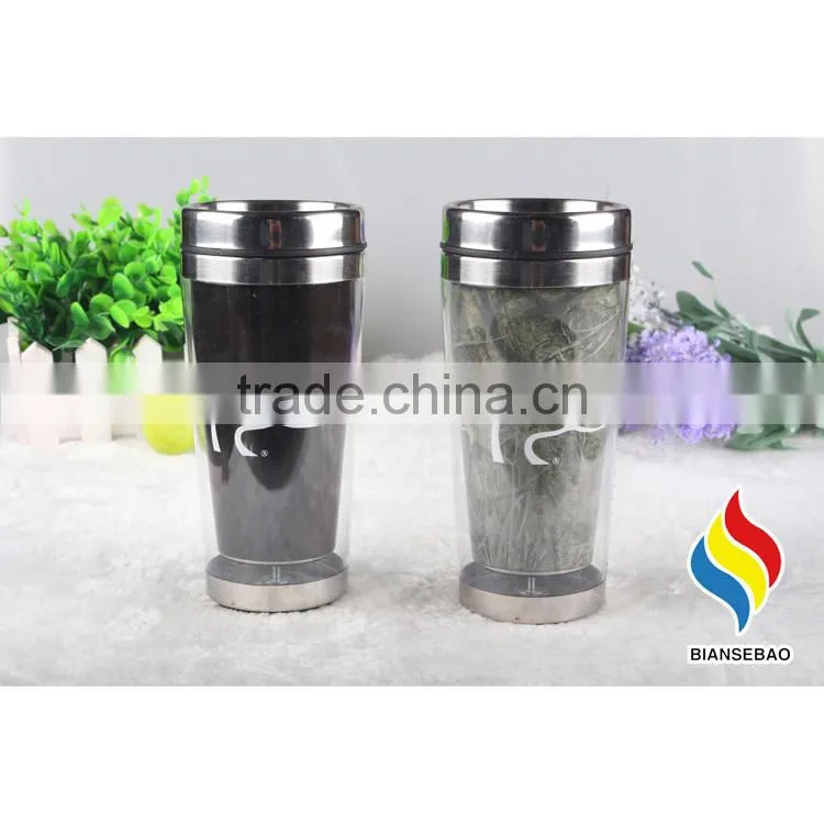 16 oz color changing double wall stainless steel travel mug