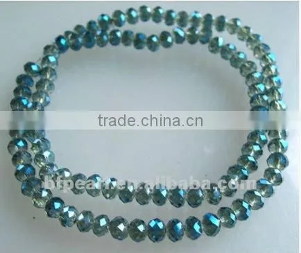 wholesale 16" 4mm congac faceted rondelle Chinese crystal beads