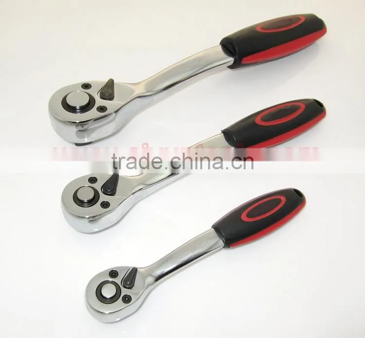 1/2" 3/8" 1/4" Ratchet Wrench (Socket Set) Quick Release wrench 72t Cr-v