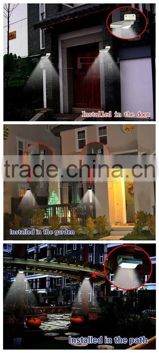 bright solar power outdoor motion sensor led light