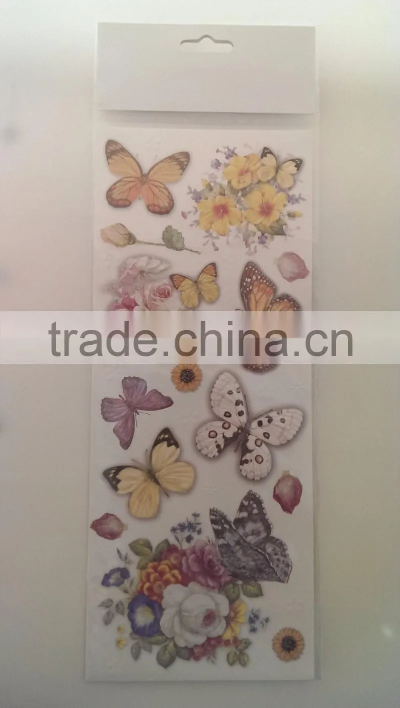 Antique Clock Style Sticker, Hot Sale 3D Decoupage Stickers, Craft Gift Sticker for Decoration