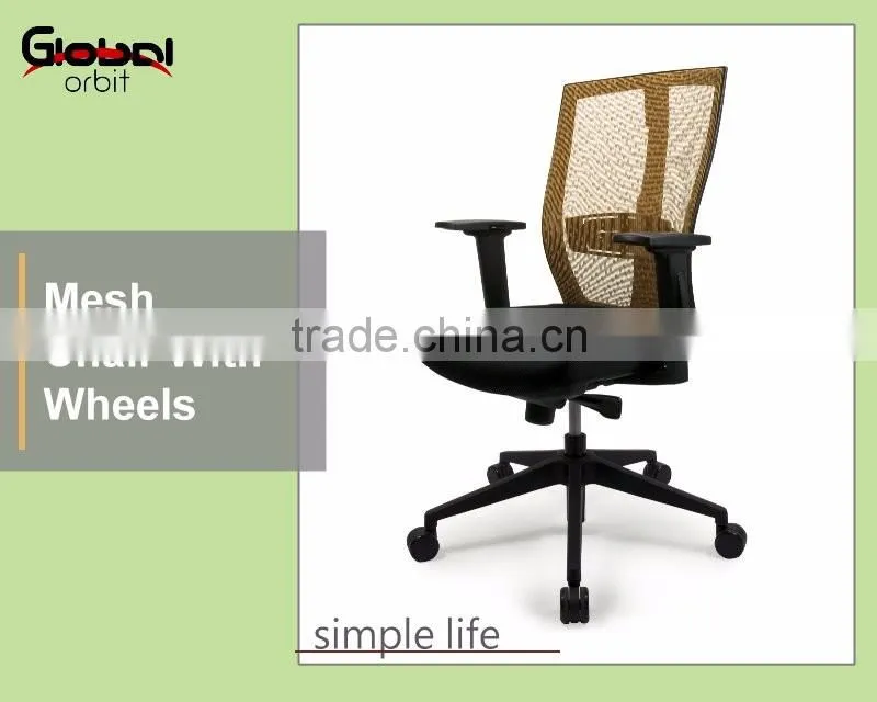 Easy to move low back executive chair, mobile office chair with wheels
