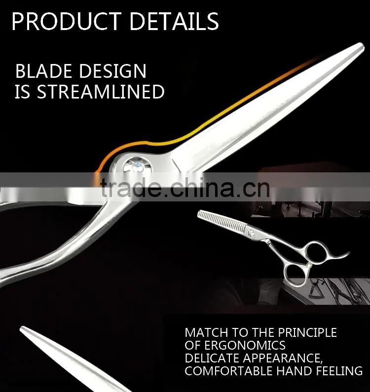 QJ-HS103 100% Pure Hand Made Hairdressing Scissors Convex Edge Blade Japanese Hair Cutting Scissors