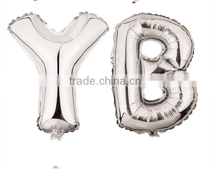 16 inch foil letter number Foil Balloons Birthday /Wedding party Decorative Foil Balloons