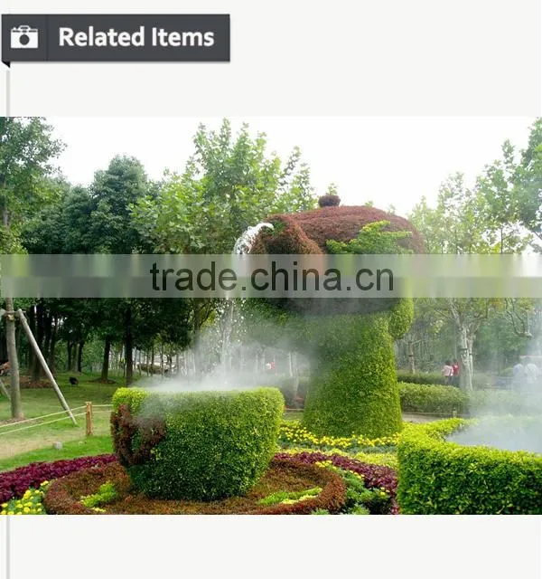 Artificial green grass marshroom sculpture plant topiary for garden landscaping ornamental decoration
