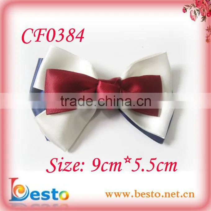 CF1104 Antique ribbon chiffon fabric bow tie for accesssories