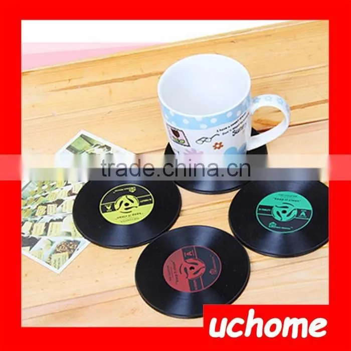 UCHOME Hot Sale CD Cup Coaster 6pcs/set With Box