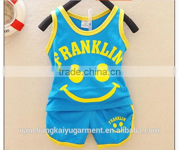 Fashion 2014 children summer print clothing sets