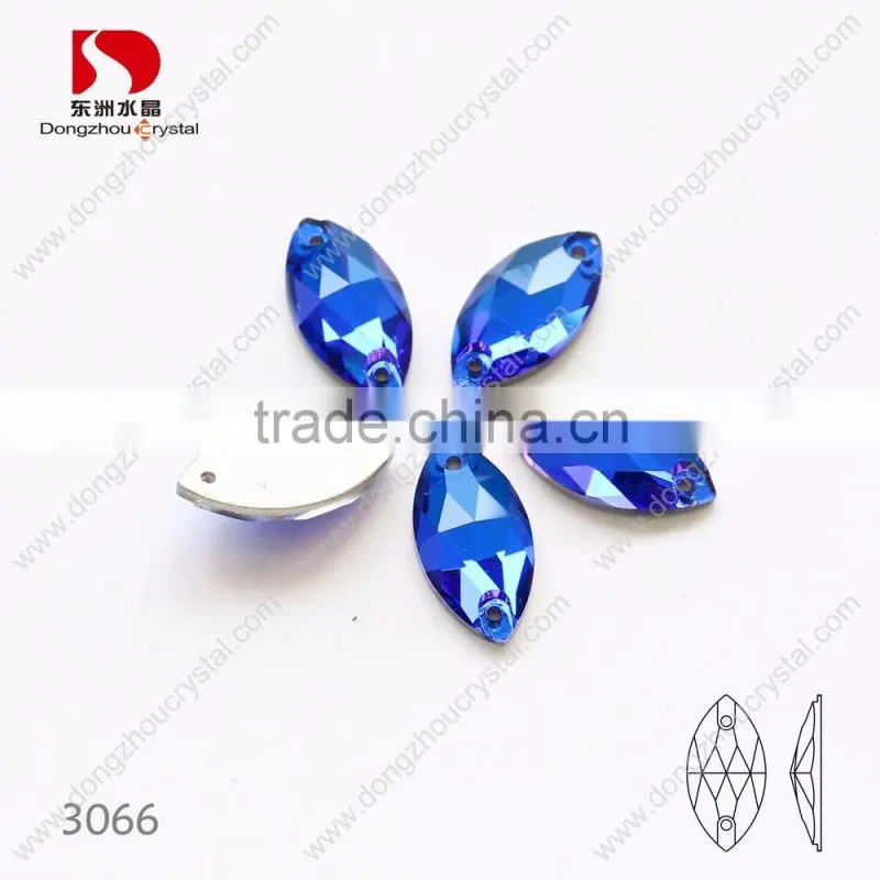 Top quality horse eye shape flatback sew on k5 crystals,sewing crystal stone for accessories