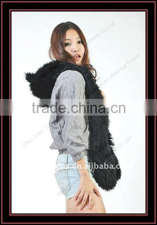 2012 NEW FASHION ANIMAL TEEN HAT BLACK WOLF