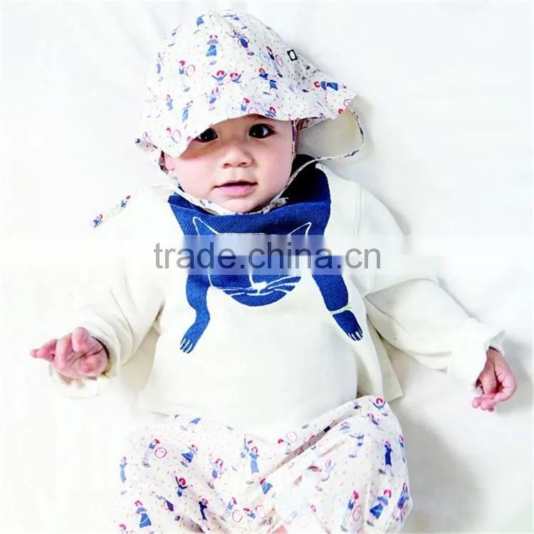 2017 hot sale models Children's clothing cotton T-shirt baby clothing adorable cartoon cat T-shirt