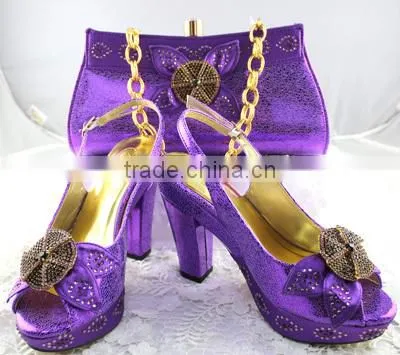 Bestway coffee shoes and bags set 2016 new fashion design shoes MG0096
