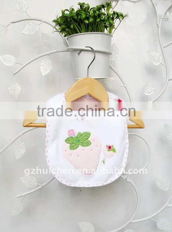 baby cute emobroider waterproof bibs