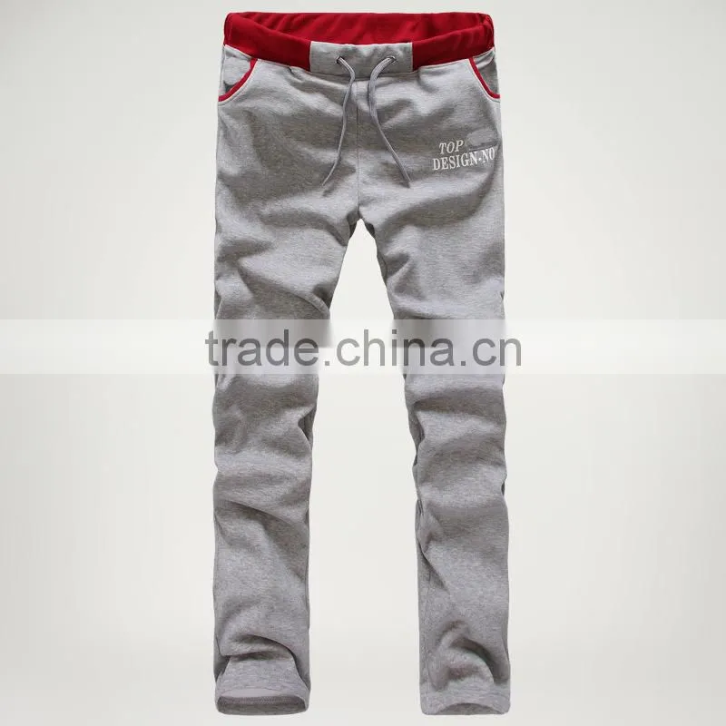 Wholsale Mens 95%Cotton 5%Spandex Custom Skinny Fitted Fleece Jogger Pants