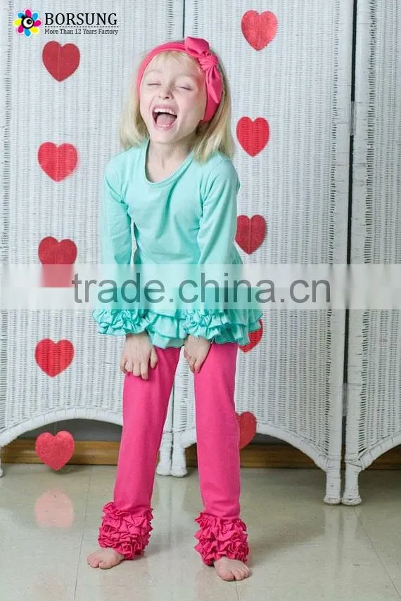 Ruffle long Sleeve Icing Ruffle Raglan 3/4 Length T-Shirt