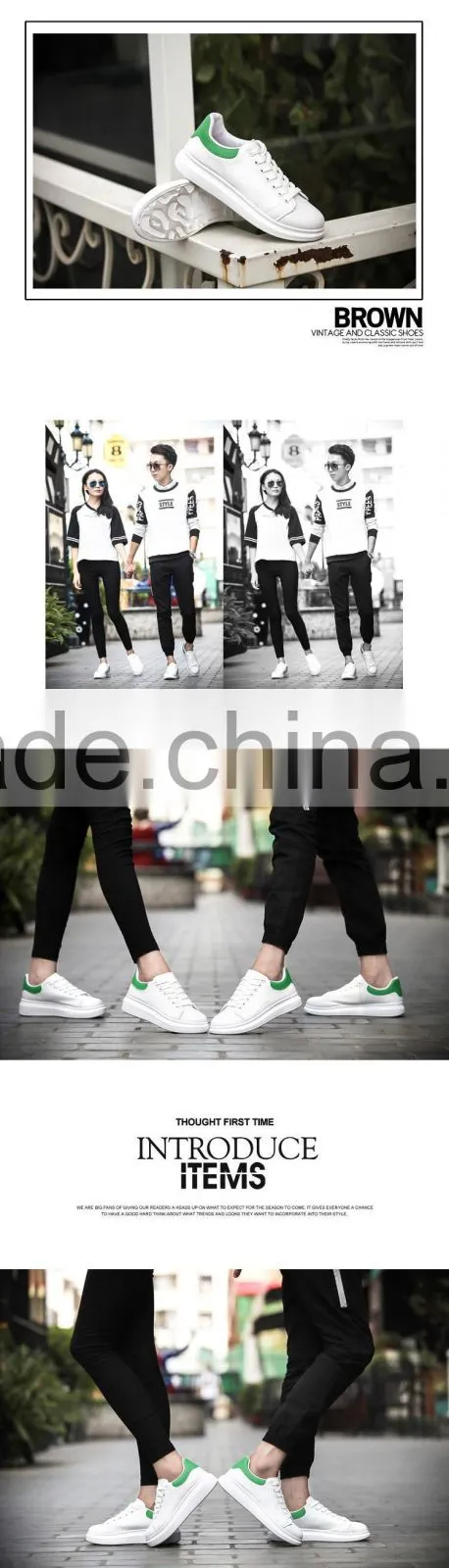 Newest Classic White Casual Shoes Footwear Men Breathable Walking Shoes