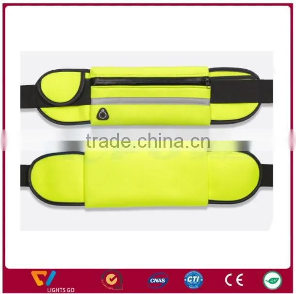 Adjustable comfortable neoprene Reflective Universal Outdoor Waterproof Belt Waist Bag