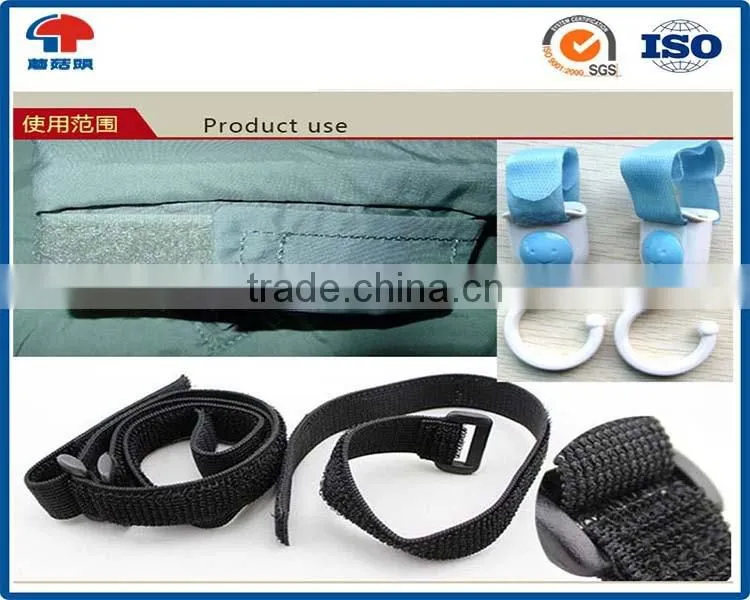 High quality magic tape plastic buckle adjustable hook and loop strap cable tie