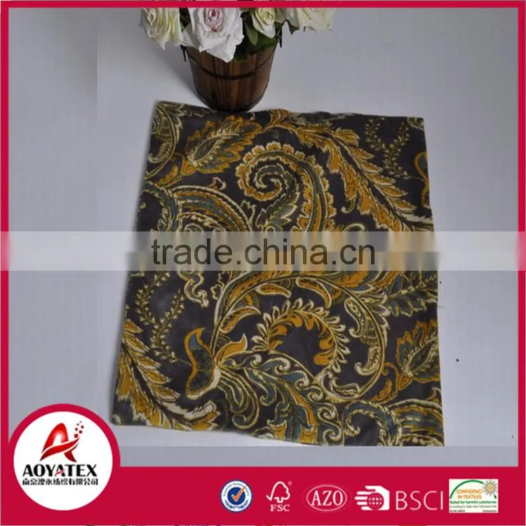New design 100% polyester solid imitation hemp cushion cover for sofa