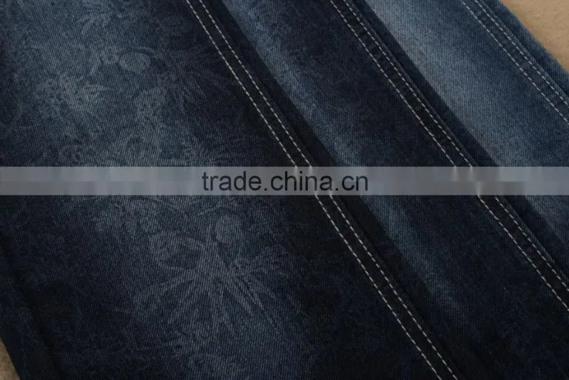 China stocklot cotton poly stretch denim fabric for jeans garments
