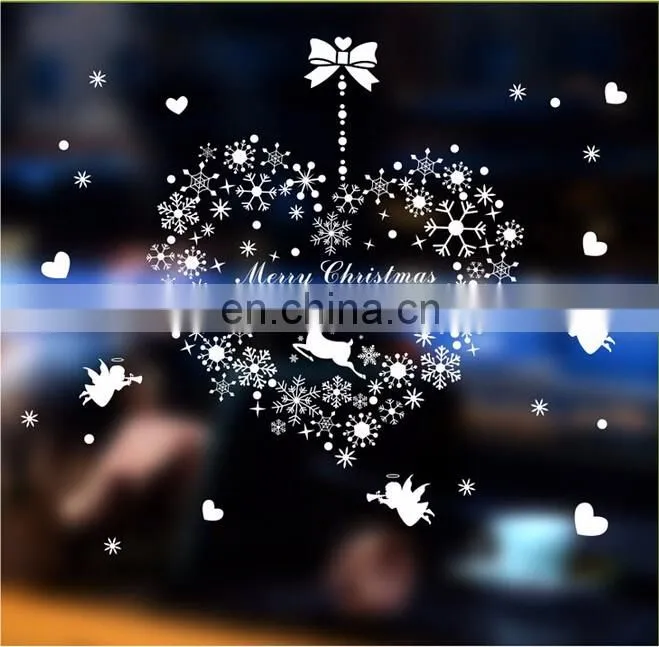 Christmas Heart Shape Ring Window/Wall Sticker Christmas Decoration